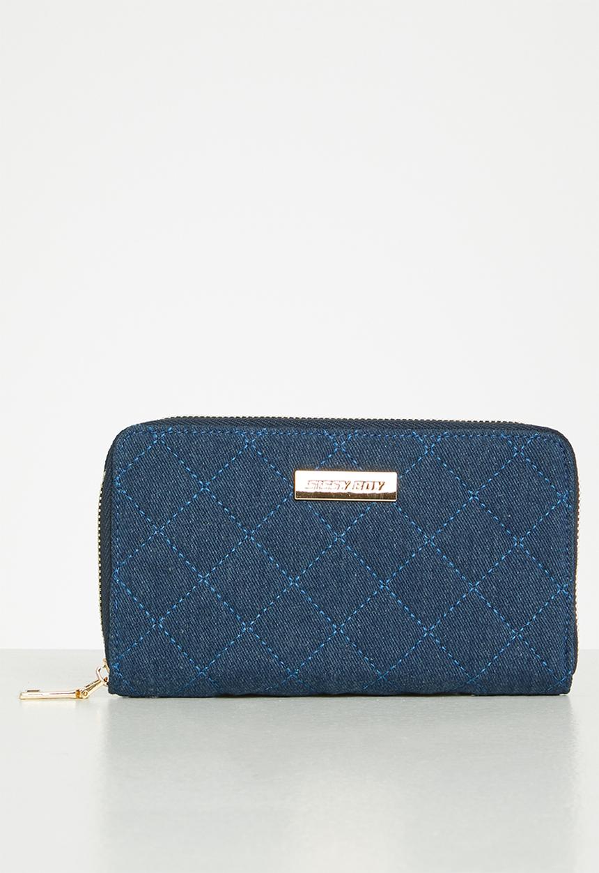SISSY BOY - Quilted denim purse - dark blue