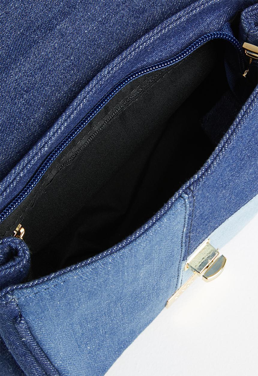 SISSY BOY - Denim patchwork crossbody - blue