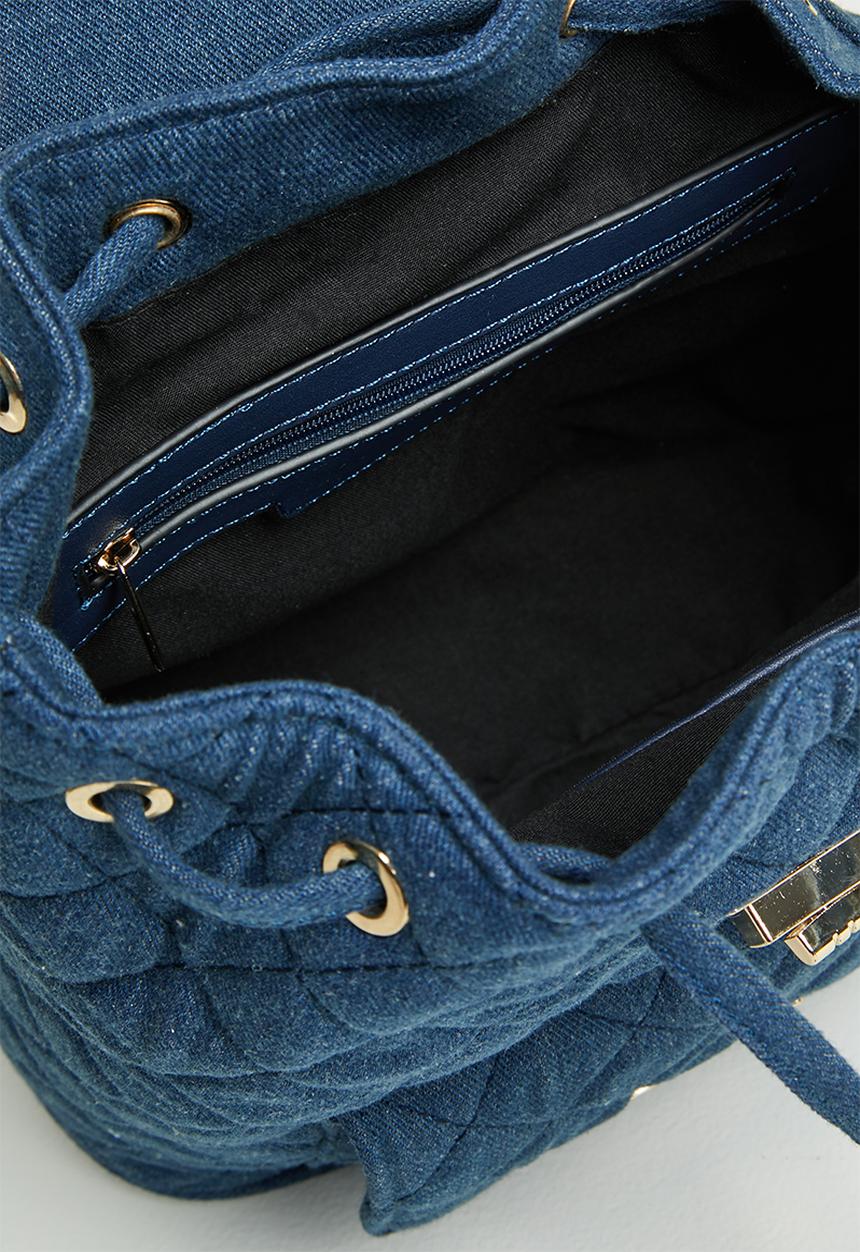 SISSY BOY - Quilted denim backpack - blue