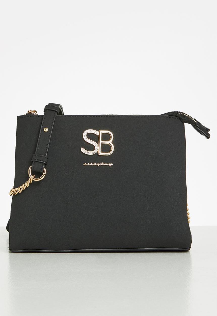 SISSY BOY - Fabric combo crossbody - black