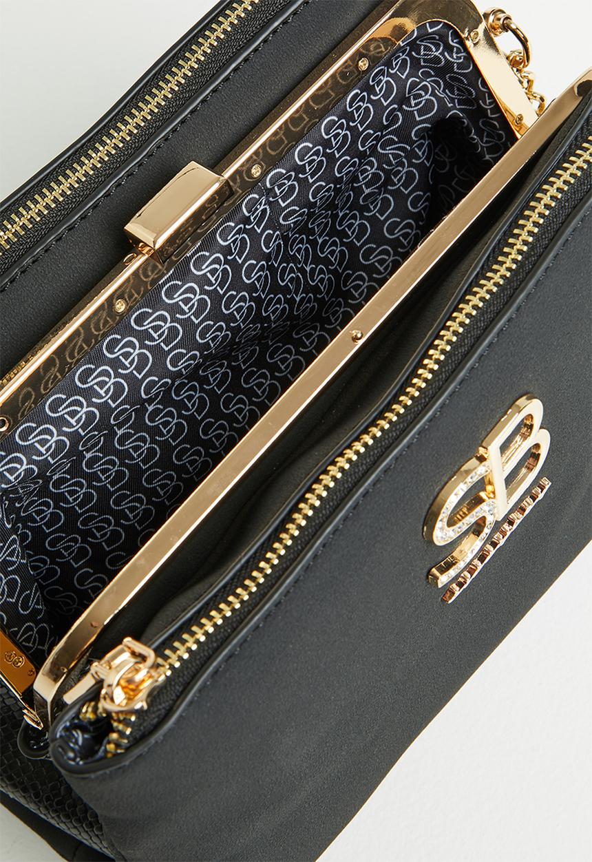 SISSY BOY - Fabric combo crossbody - black