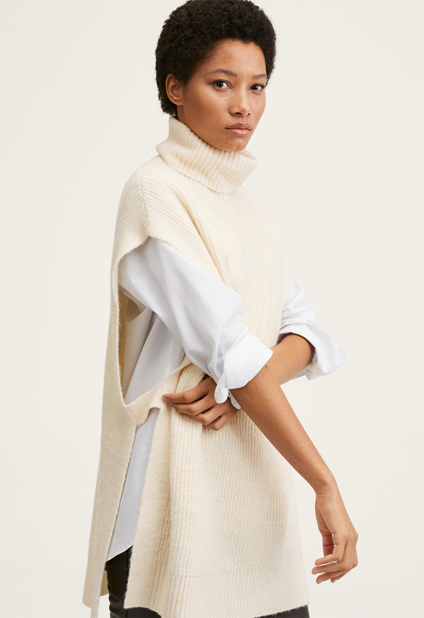 MANGO - Waistcoat cora - light beige
