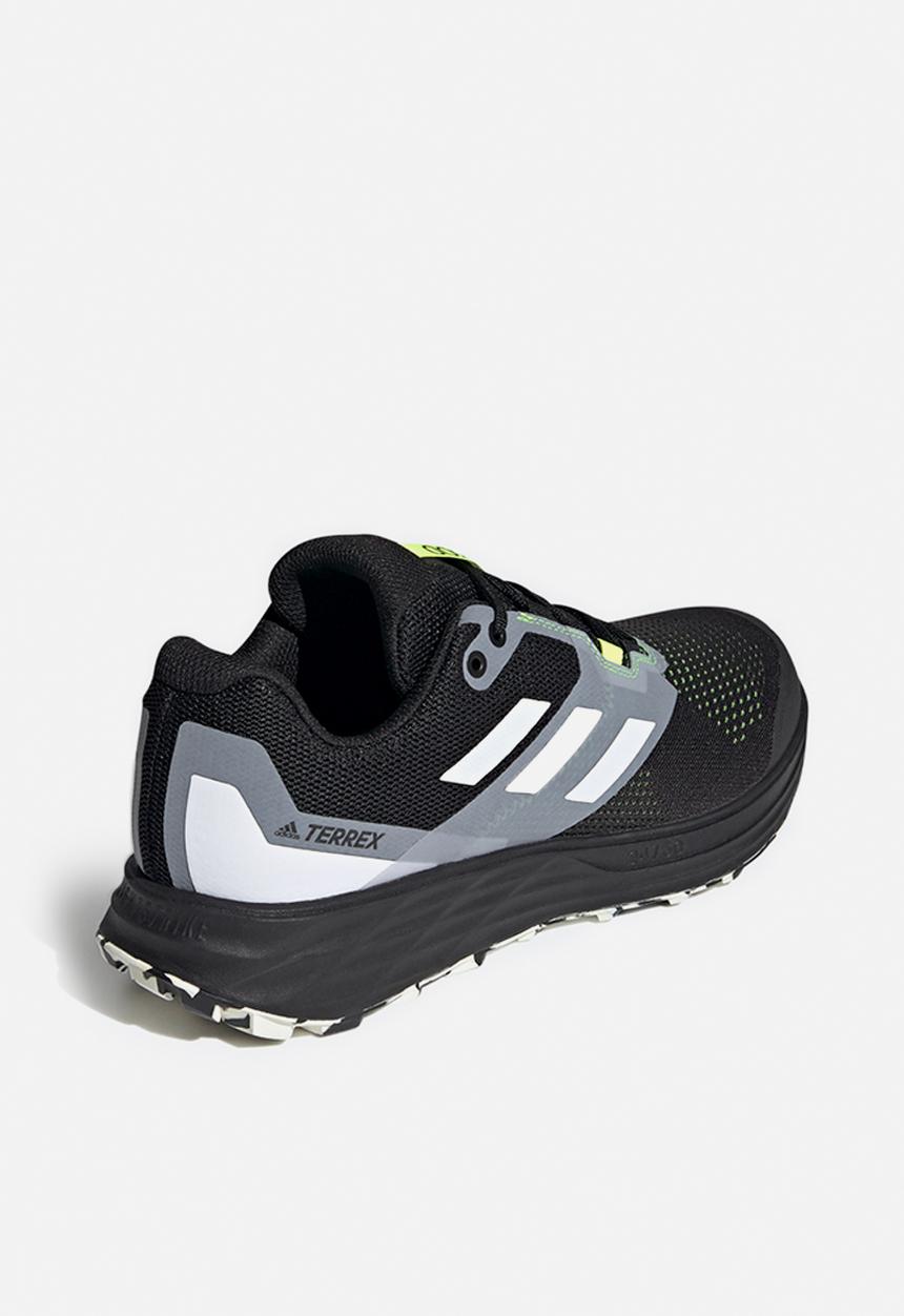 adidas Performance - Terrex two flow - core black/crystal white/solar yellow