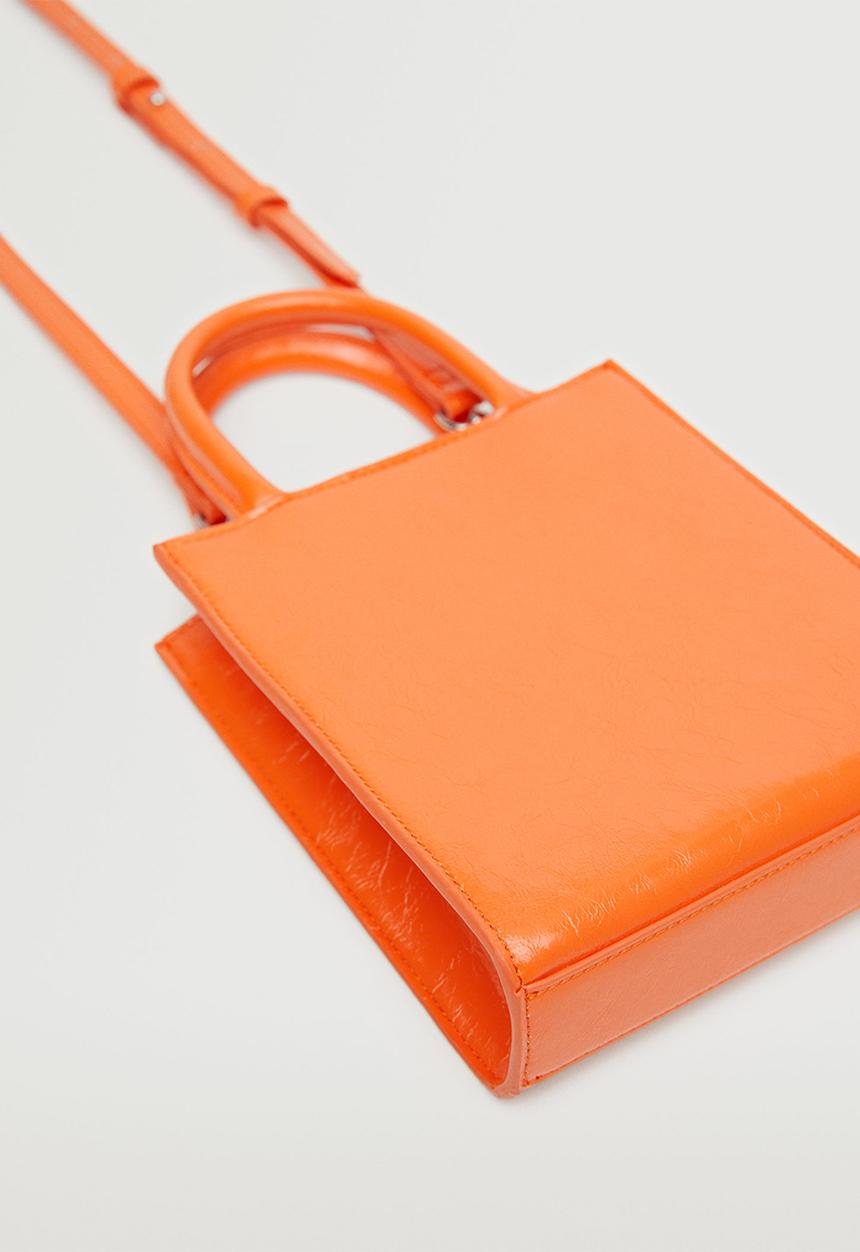 MANGO - Mini shopper bag - orange