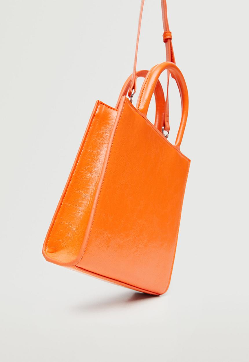 MANGO - Mini shopper bag - orange