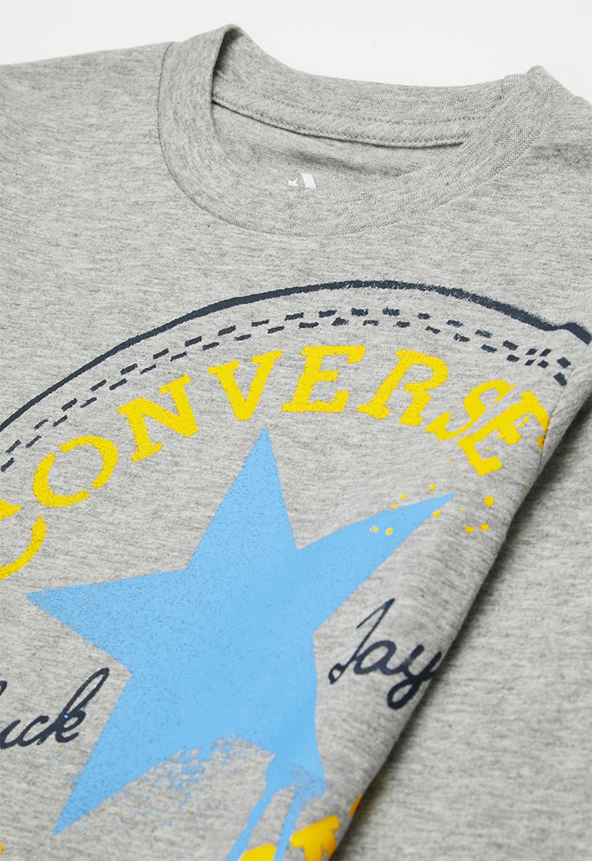 Converse - Cnvb long sleeve tee & jogger set - grey & navy 