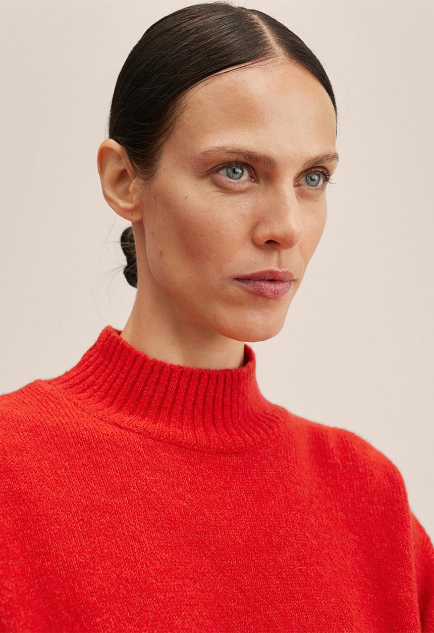 MANGO - Sweater gorri - red