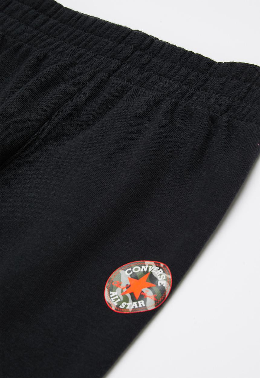 Converse - Cnvb camo crew jogger set - black & green