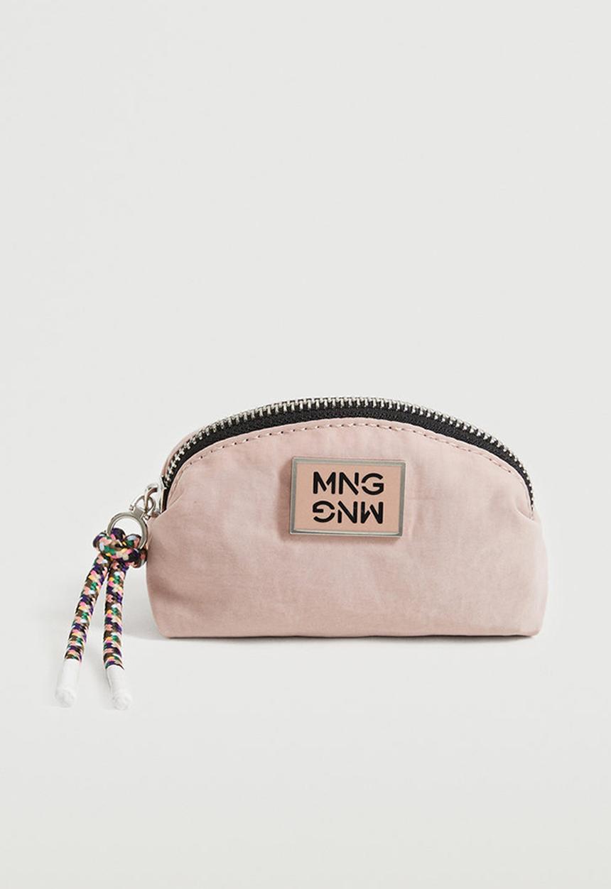 MANGO - Logo coin purse with zip - pink