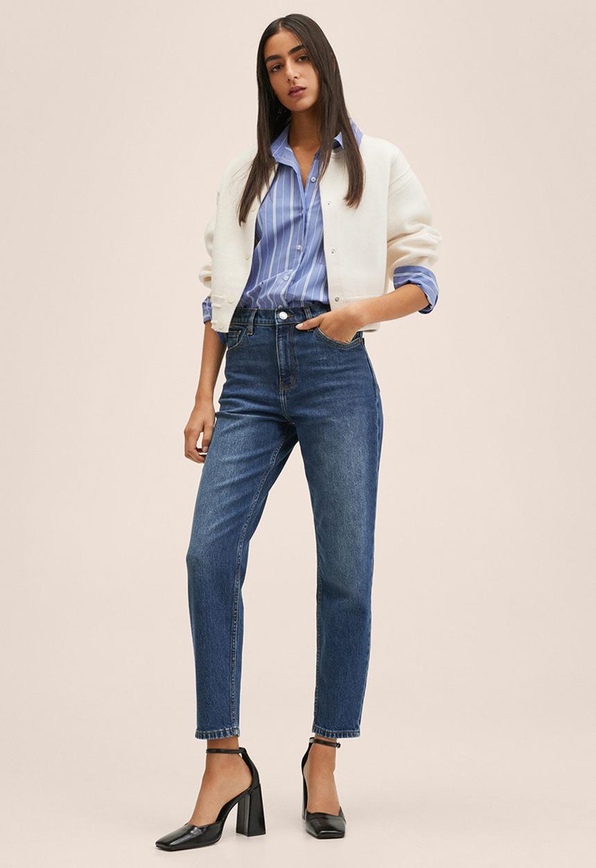 MANGO - Jeans newmom - blue