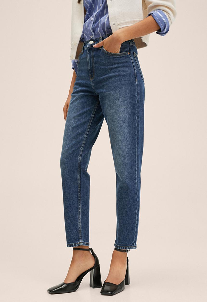 MANGO - Jeans newmom - blue