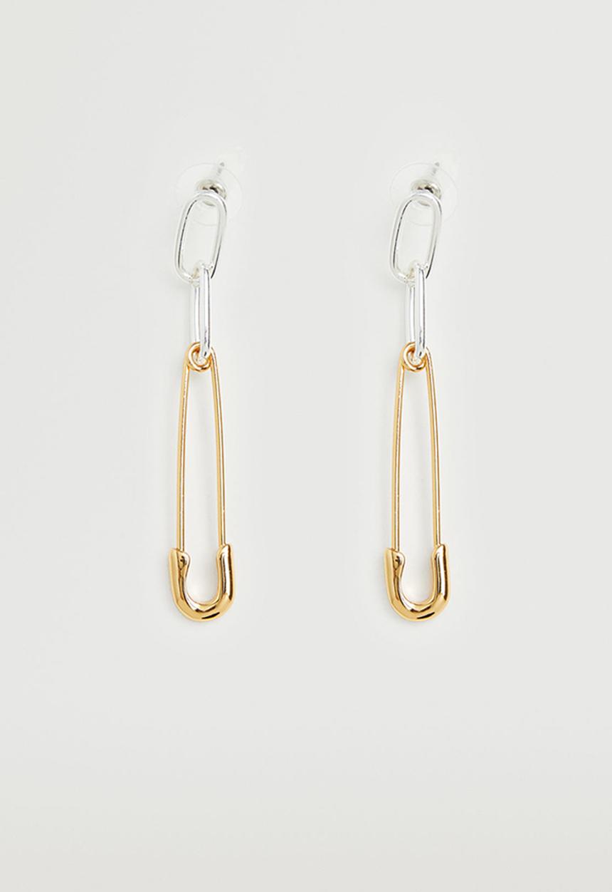 MANGO - Mixed pendant earrings - gold