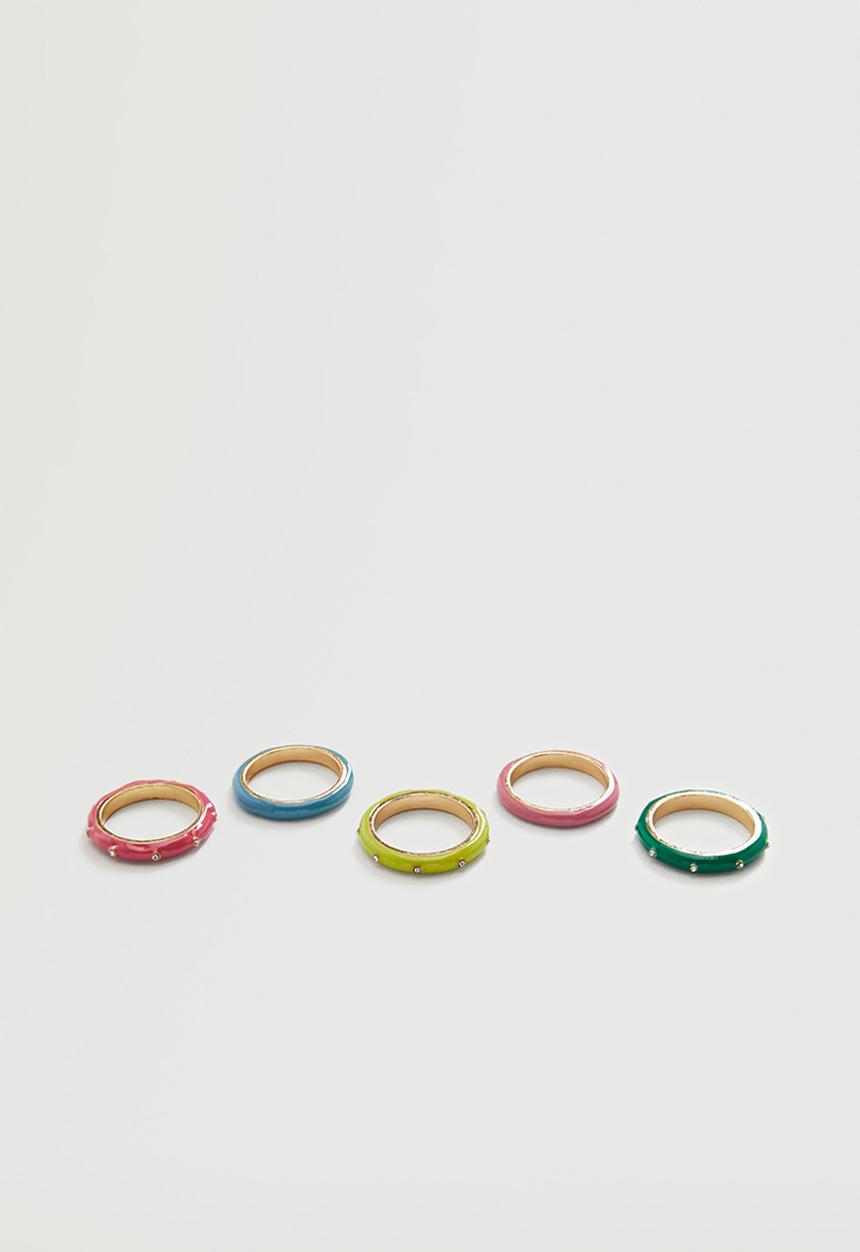 MANGO - Set of 5 combined rings - gold