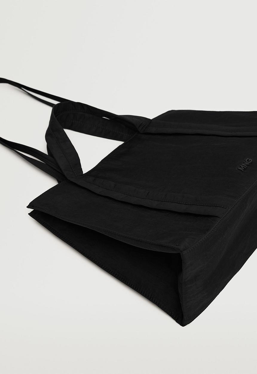MANGO - Logo shopper bag - black