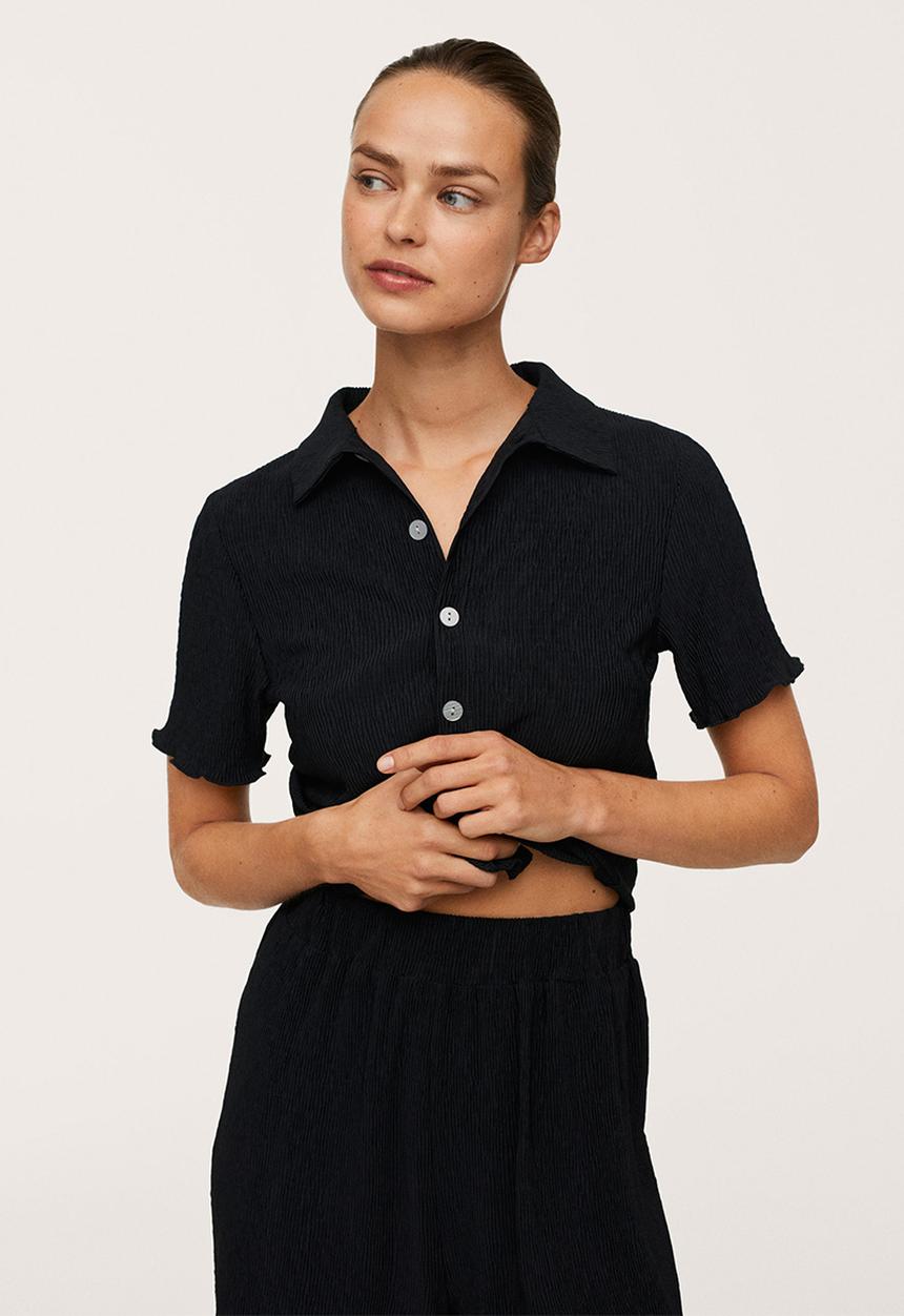 MANGO - Polo shirt west-h - black