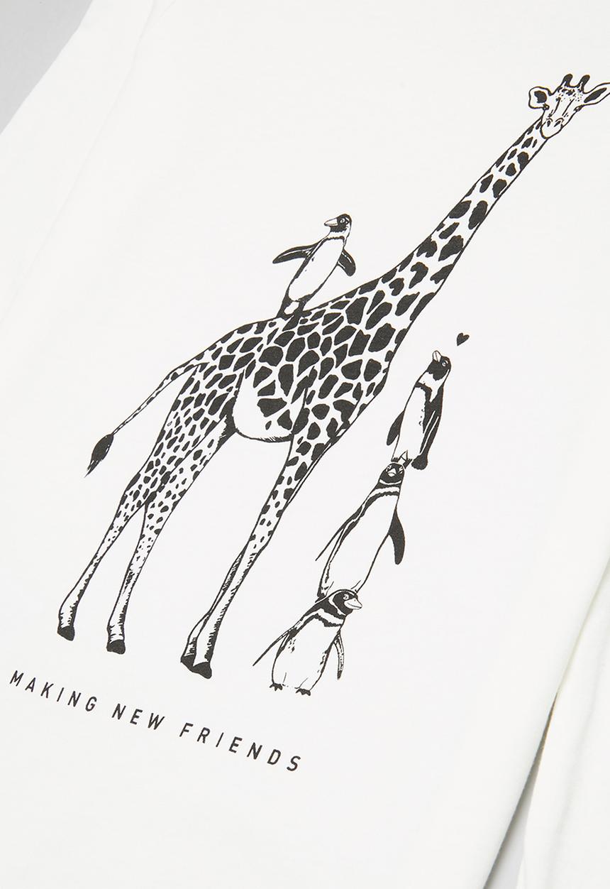 MANGO - T-shirt sheldon - white & black 