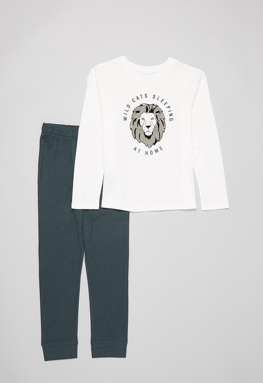 MANGO - Pyjama pack cats - medium green