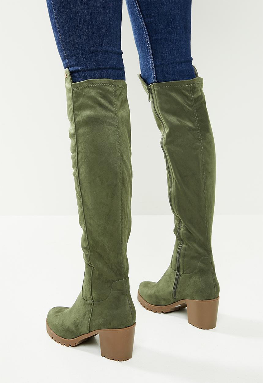 Butterfly Feet - Noel 1 over the knee boot - olive