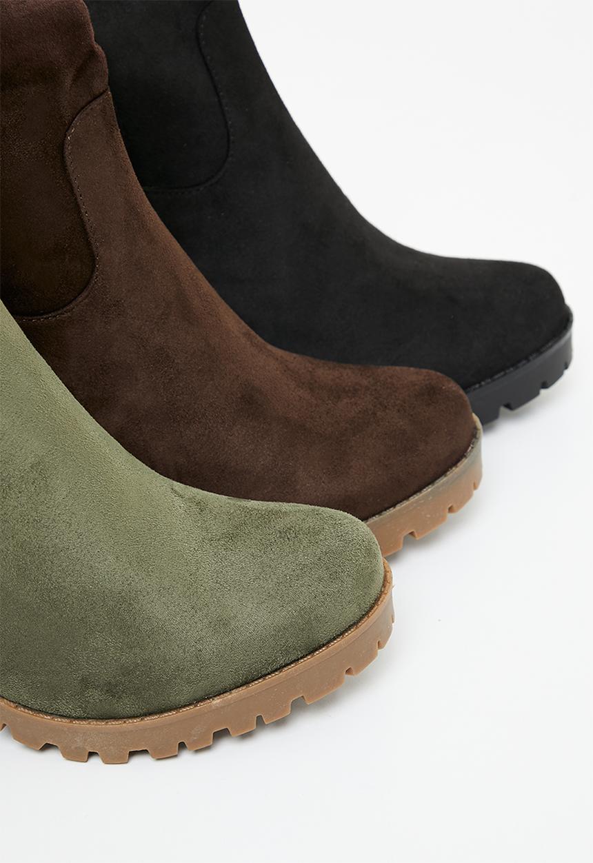 Butterfly Feet - Noel 1 over the knee boot - olive