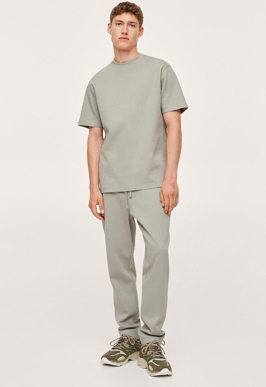MANGO - Firosp Cotton jogger-style trouser - green