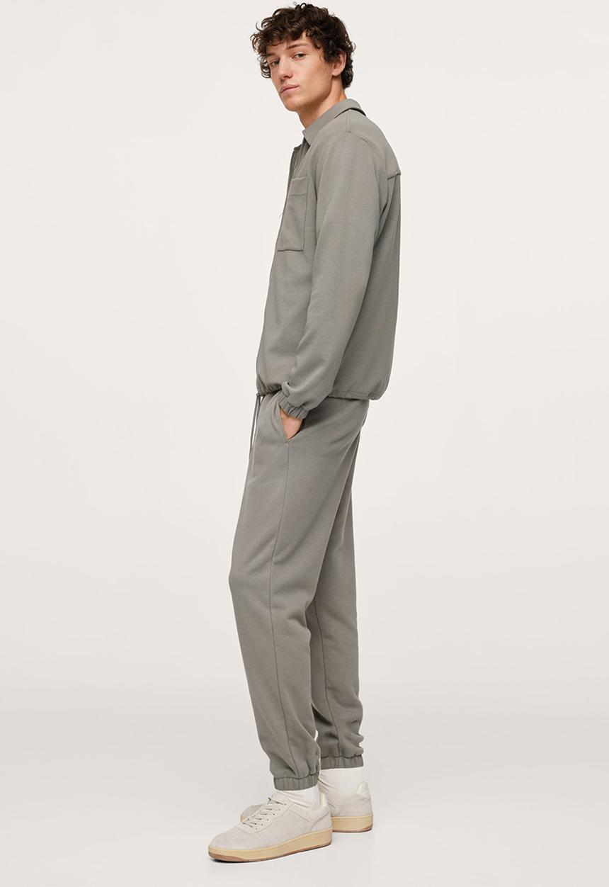 MANGO - Crucero Zipper cotton Sweatshirt - grey