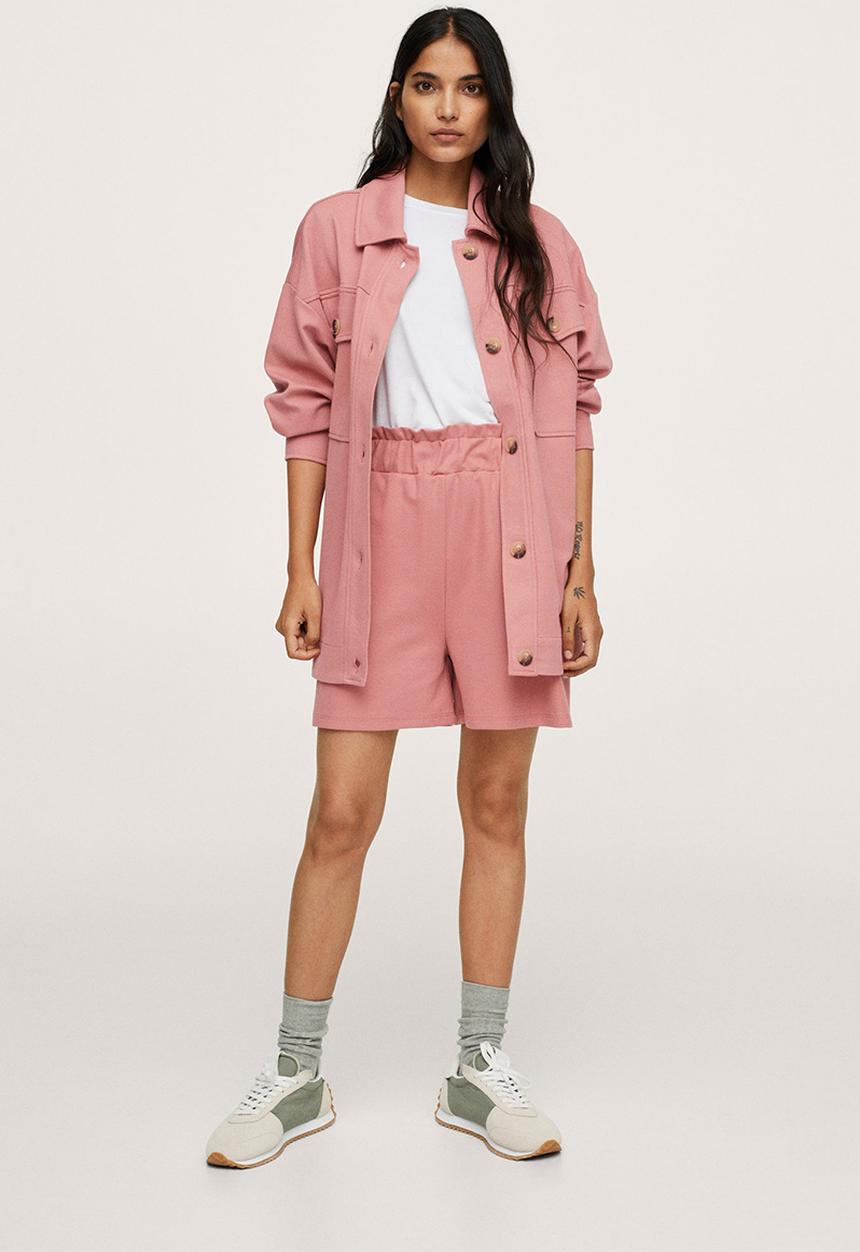 MANGO - Shorts pique1 - pink
