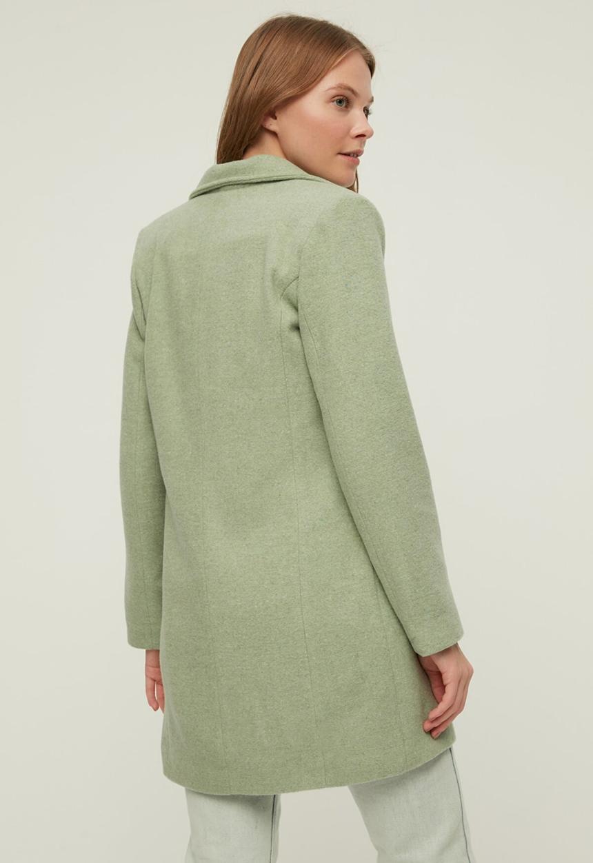 Trendyol - Front buttoned wool cachet coat - khaki