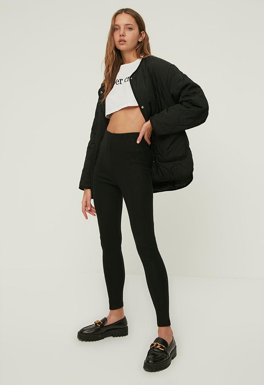 Trendyol - Knitted leggings - black