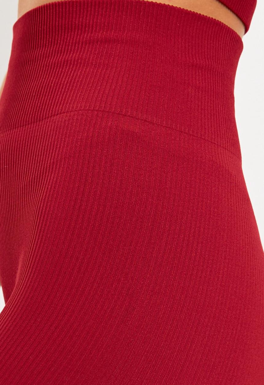 Trendyol - Seamless sports leggings - burgundy