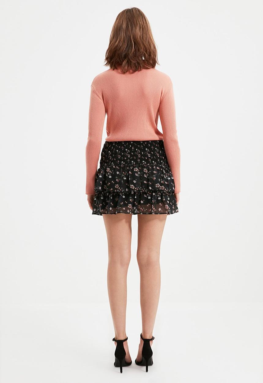 Trendyol - Petite printed skirt - black