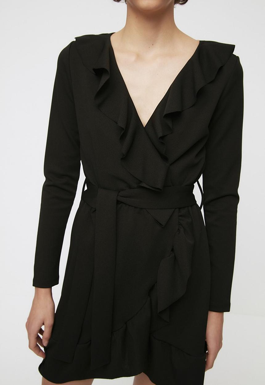 Trendyol - Mini knitted dress - black