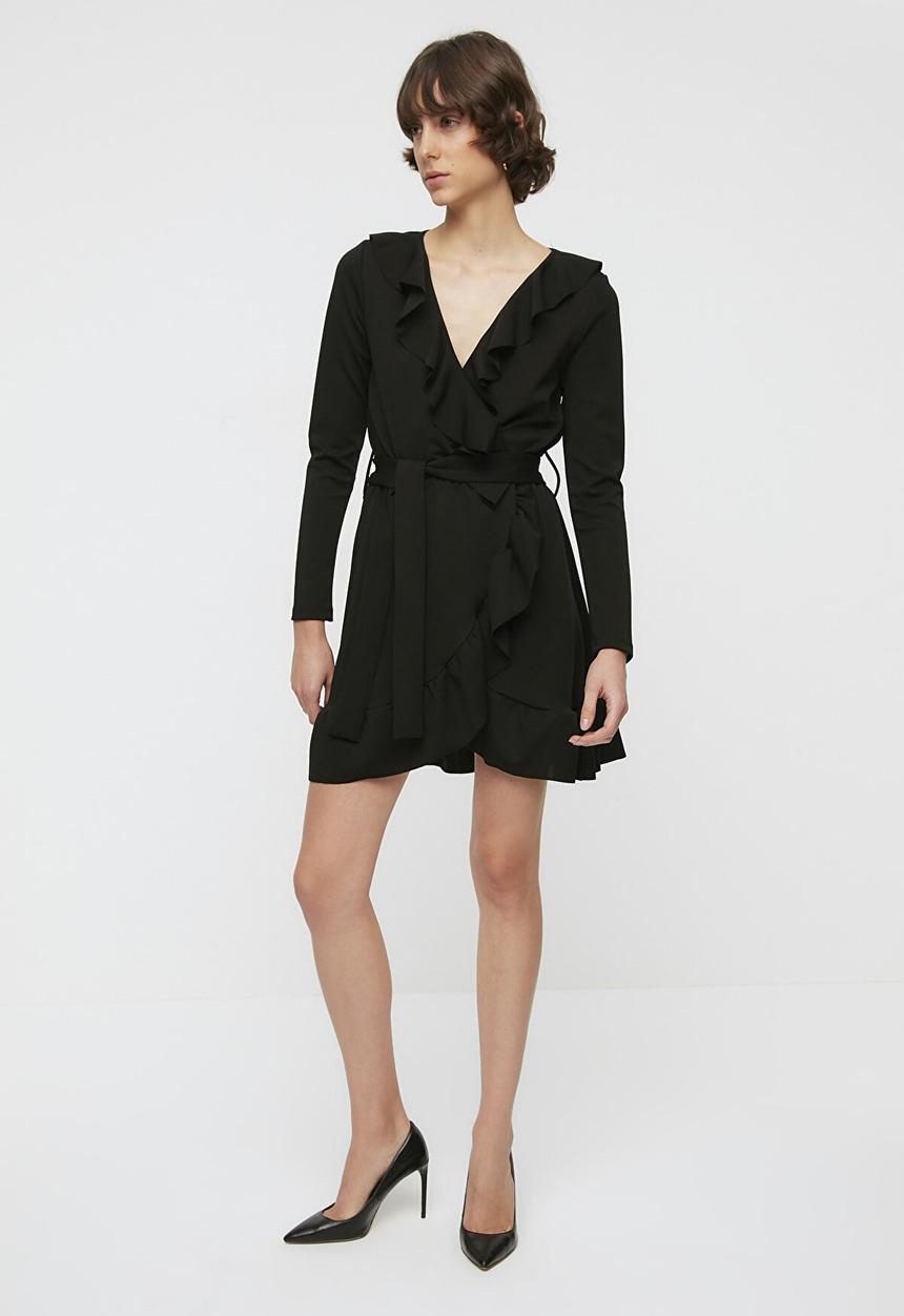 Trendyol - Mini knitted dress - black