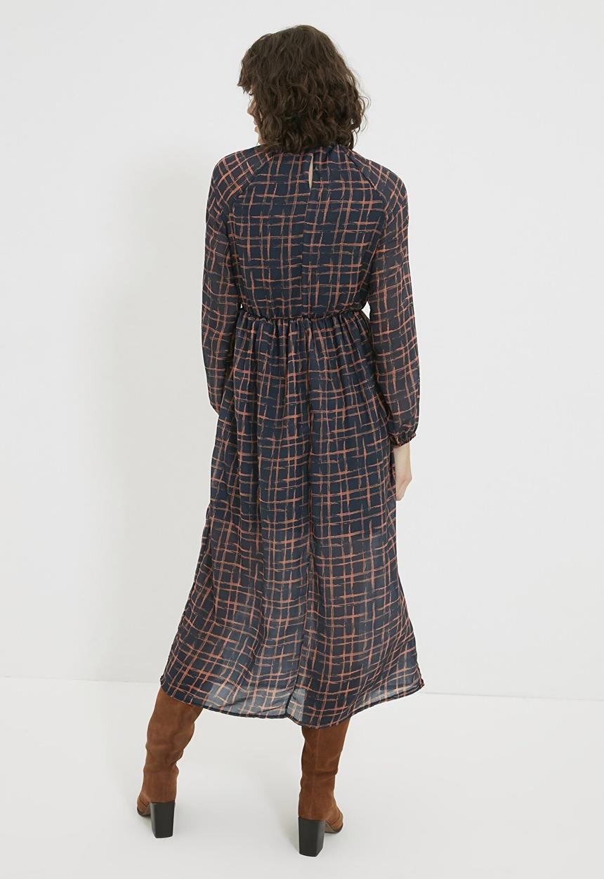 Trendyol - Stand collar dress  - navy