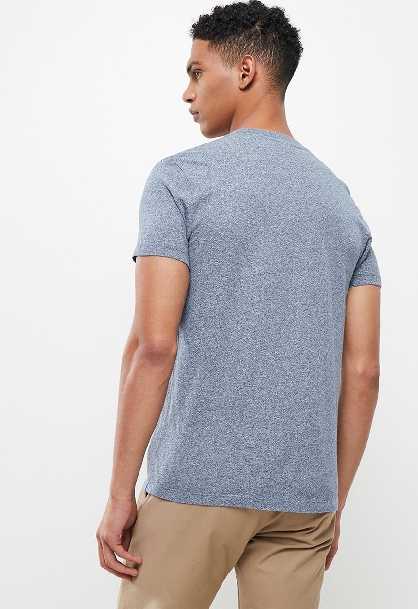 Superdry. - Vintage logo emb vee tee - blue