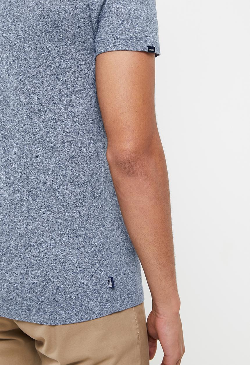 Superdry. - Vintage logo emb vee tee - blue