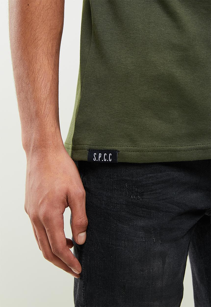 S.P.C.C - Atwell regular fit straight hem tee - dark moss