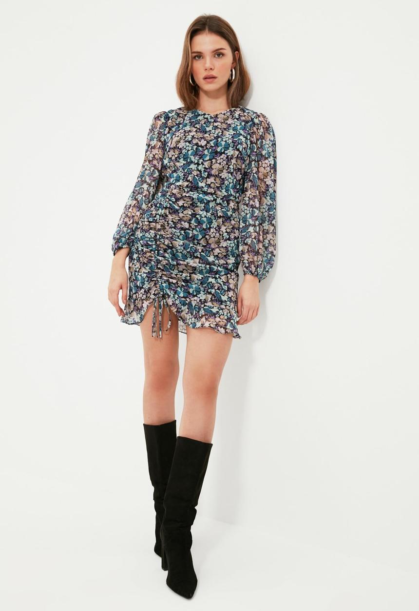Trendyol - Petite skirt detailed dress - multi