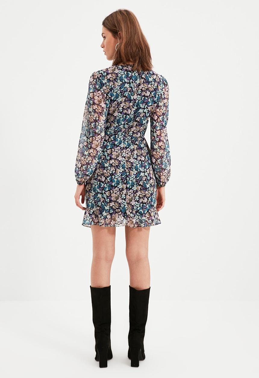 Trendyol - Petite skirt detailed dress - multi