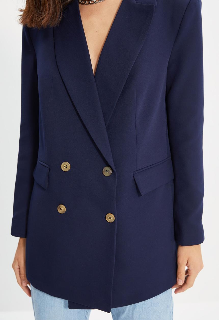 Trendyol - Buttoned jacket - navy