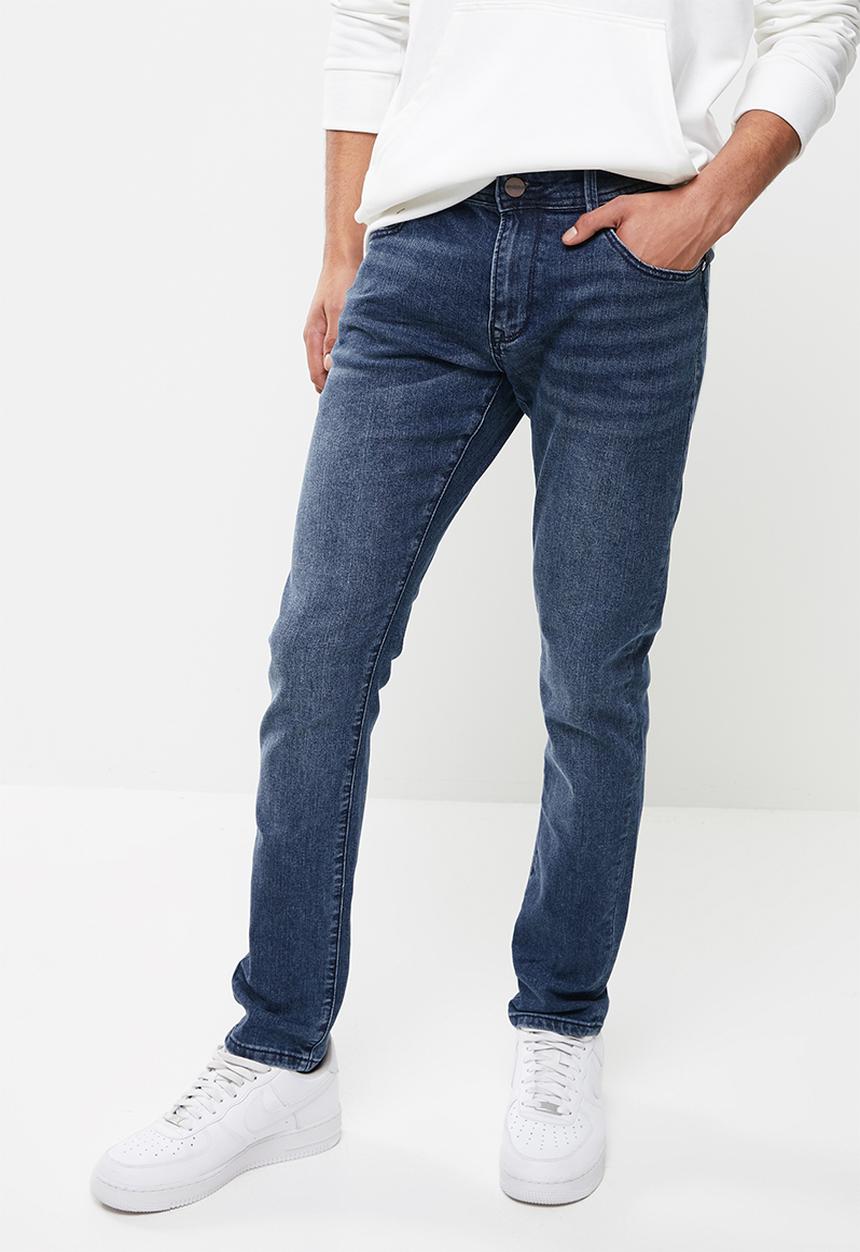 Jonathan D - Men's five pocket denim jeans skinny fit - oxford blue