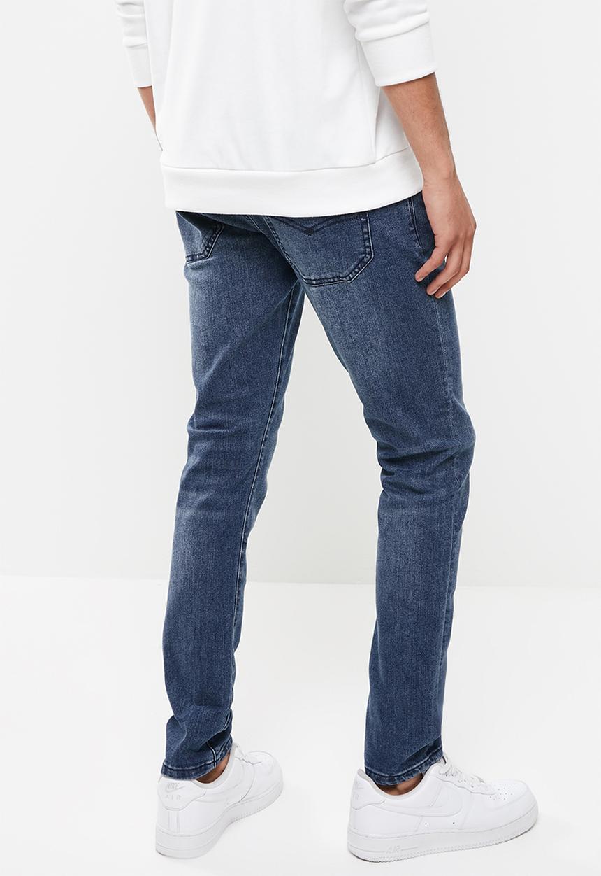 Jonathan D - Men's five pocket denim jeans skinny fit - oxford blue