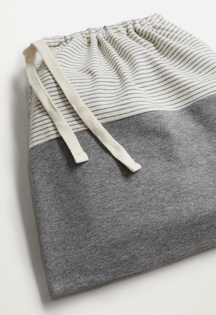 MANGO - Calella  Organic Cotton Pyjama Set - grey