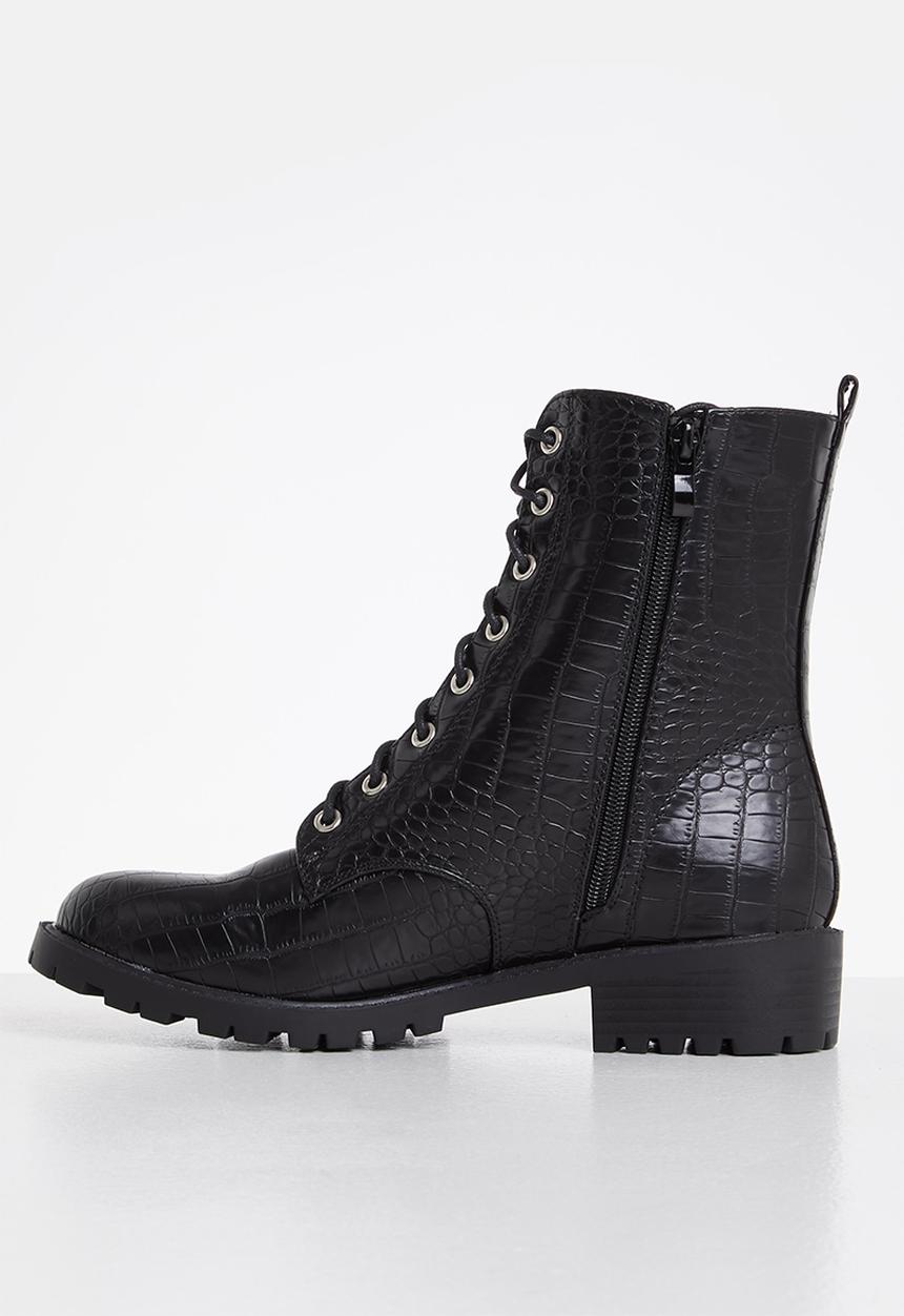 Madison® - Sasha lace up boot - black