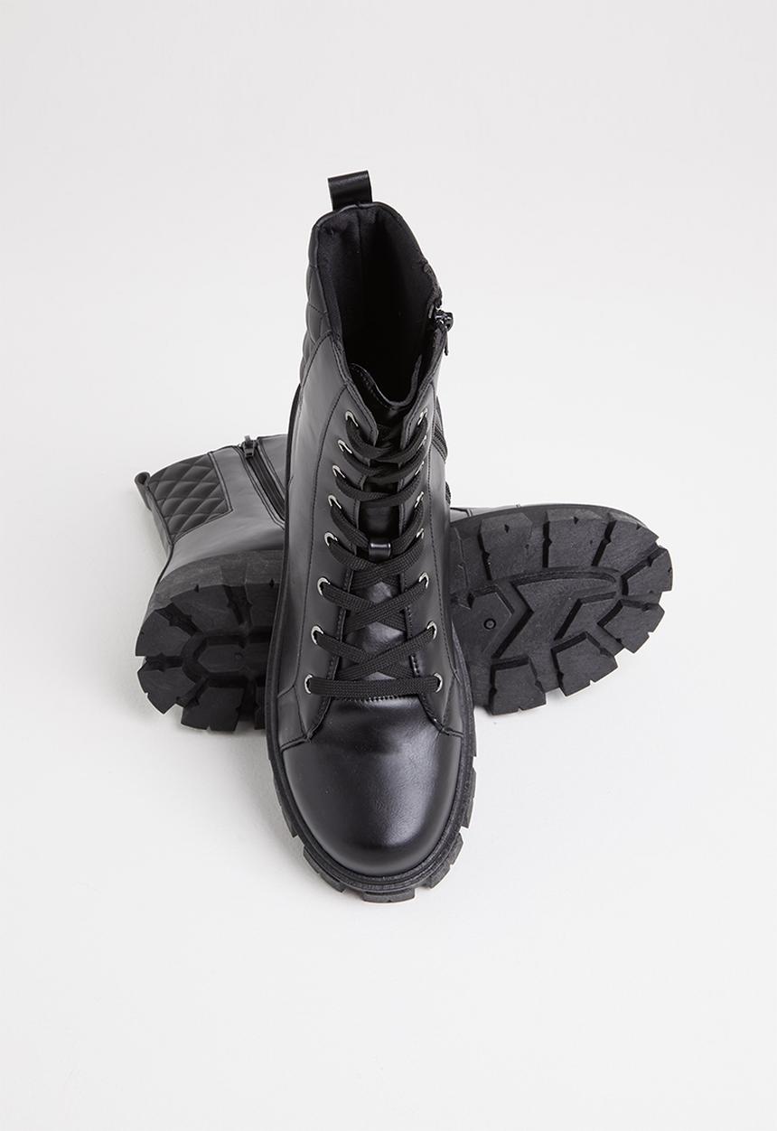Madison® - Sharon chunky lace up boot - black