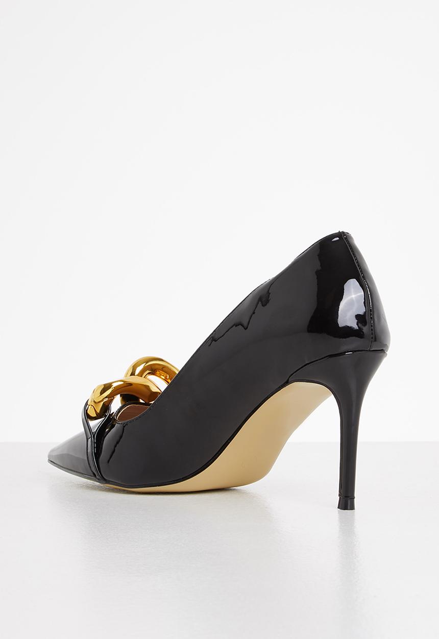 Plum - Bella chain court heel - black