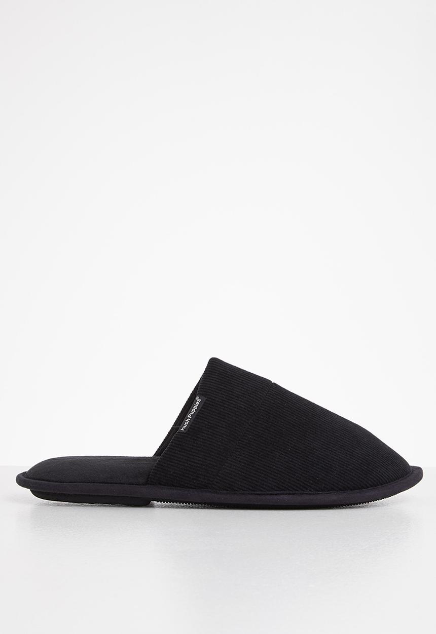 Hush Puppies - Manuel spa terry slipper - black