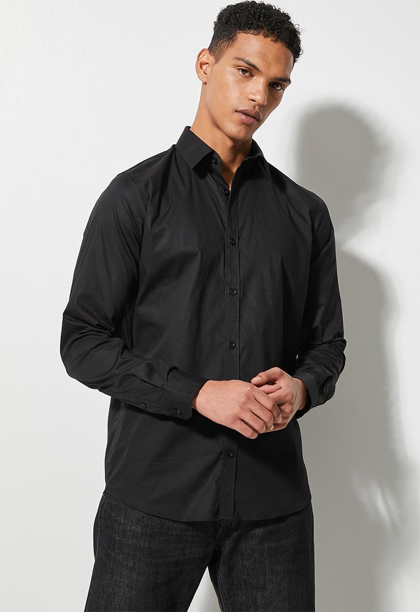 Superbalist - Jos slim stretch shirt - black