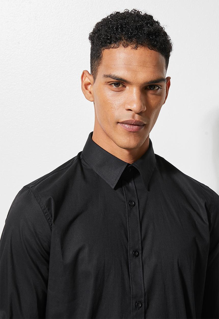 Superbalist - Jos slim stretch shirt - black