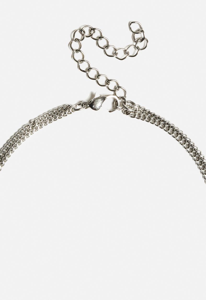 New Look - Statement Feather Spike Necklace