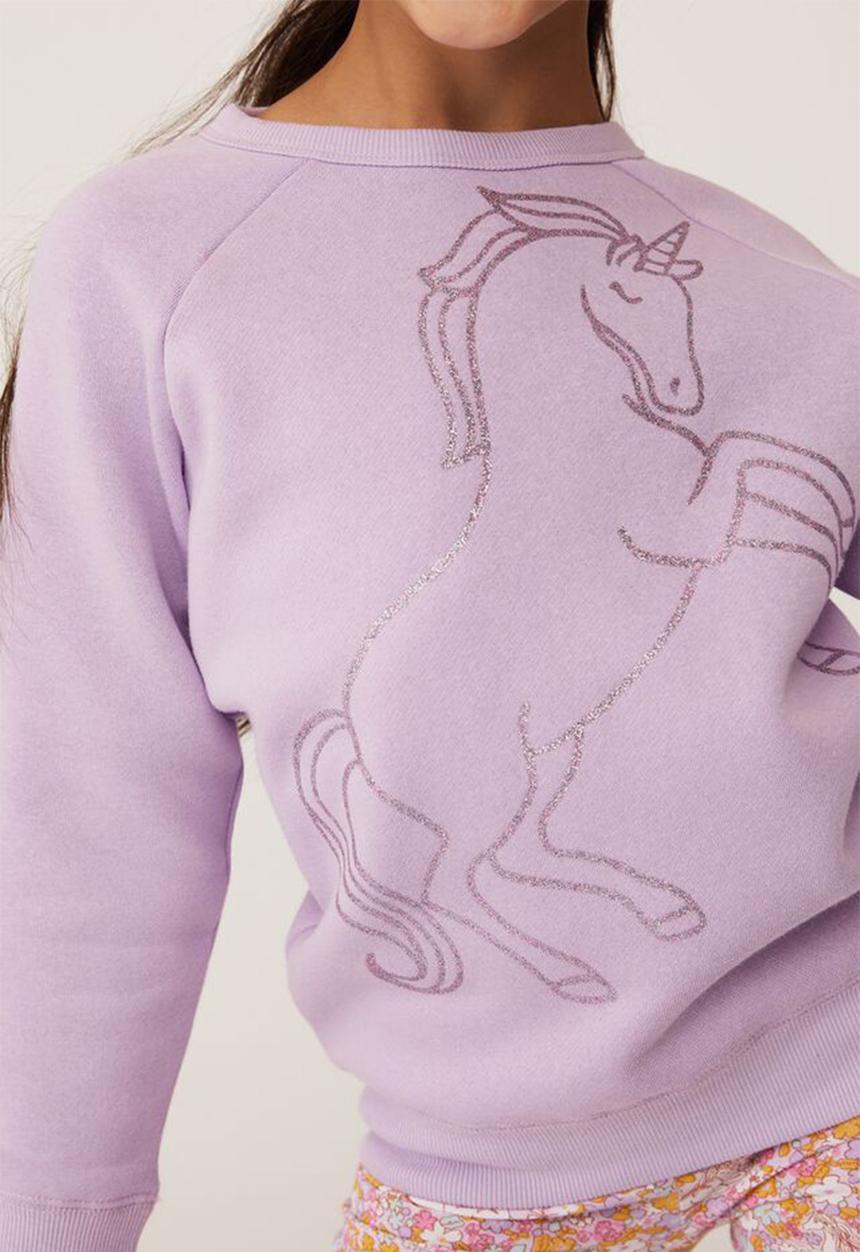 Cotton On - Mila crew - lilac drop & horse